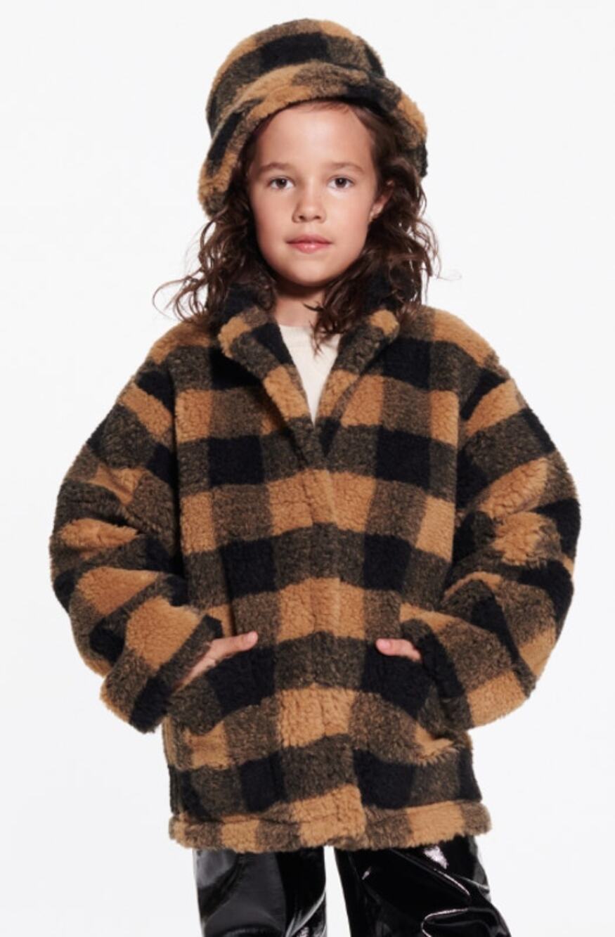 Stand Studio Marina Mini Plaid Jacket Black Nougat Kids 6YR